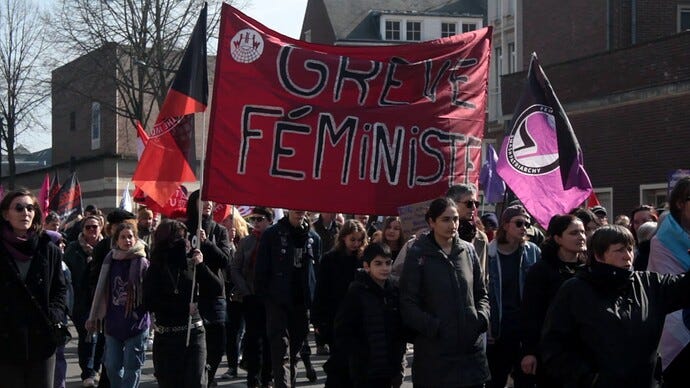The Amiens IWW at the City's International Women's Rights Day Demonstration