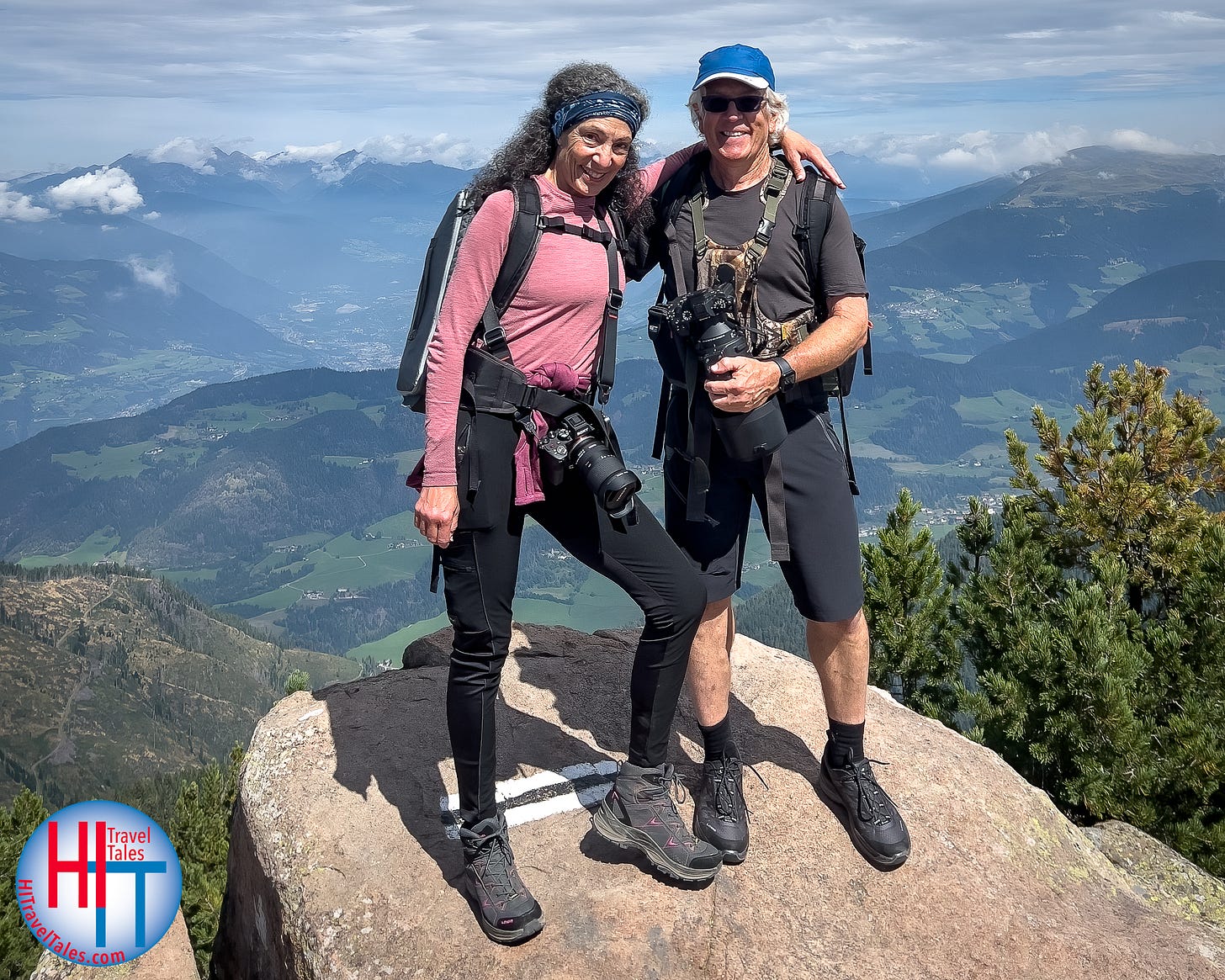 Michael Hodgson with a big lens and Therese Iknoian with a much smaller lens