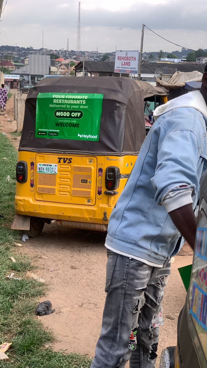 One of the paper stickers Courage put on local transportation.