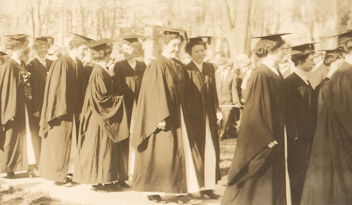 Historical Picture of Women Graduating