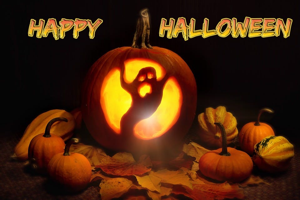 halloween jack o lantern cut out ghost