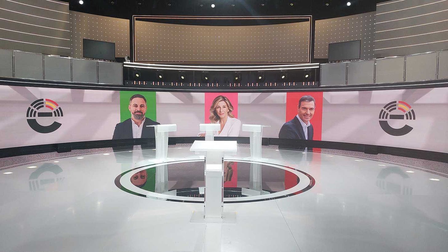 Elecciones 23J | Sánchez, Abascal y Díaz ven clave el debate final en RTVE