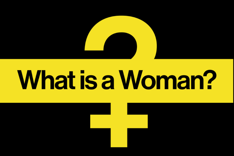 The logo for the 2022 documentary, What is a Woman?