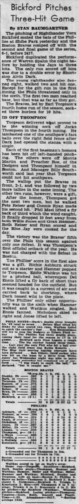 1949 Philadelphia Inquirer