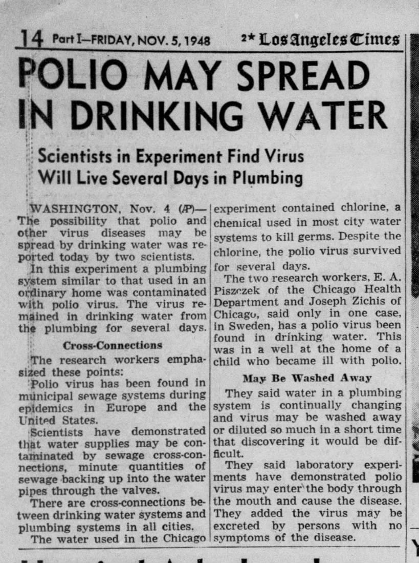 polio spread in drinking water ??? - Newspapers.com™ polio spread in drinking water ??? - Newspapers.com™