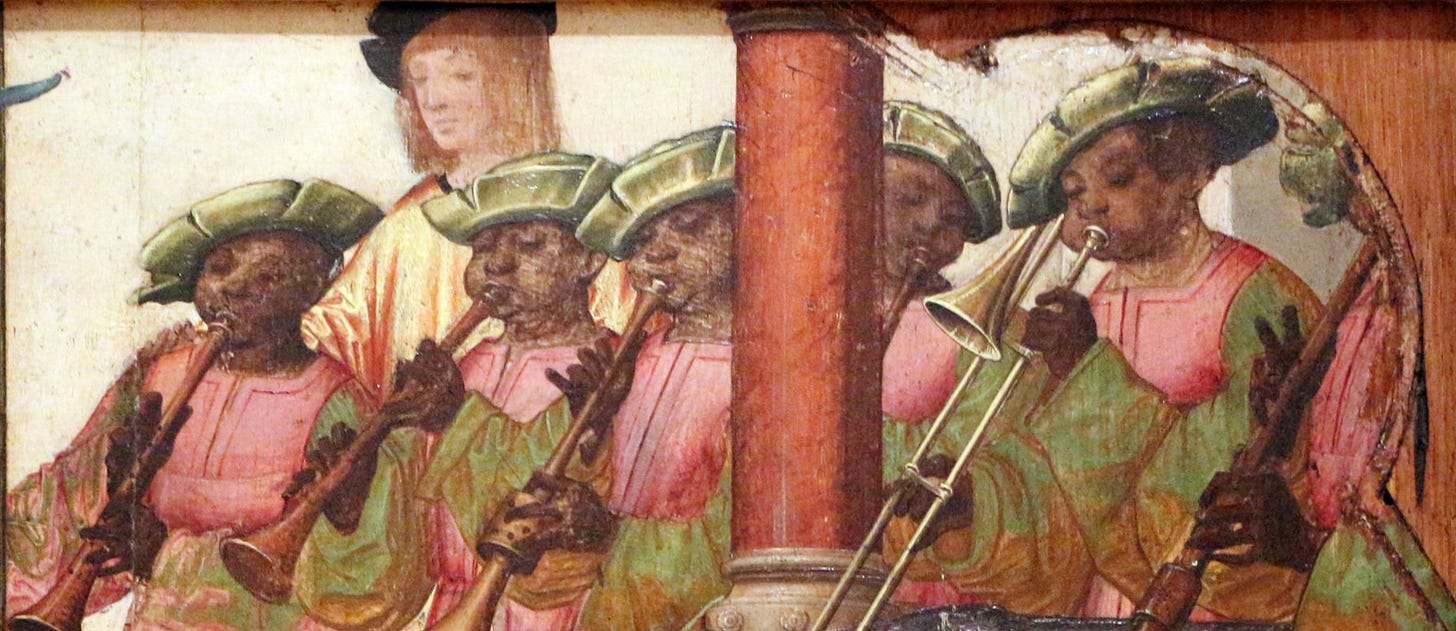 Illustration of musicians from 1522
