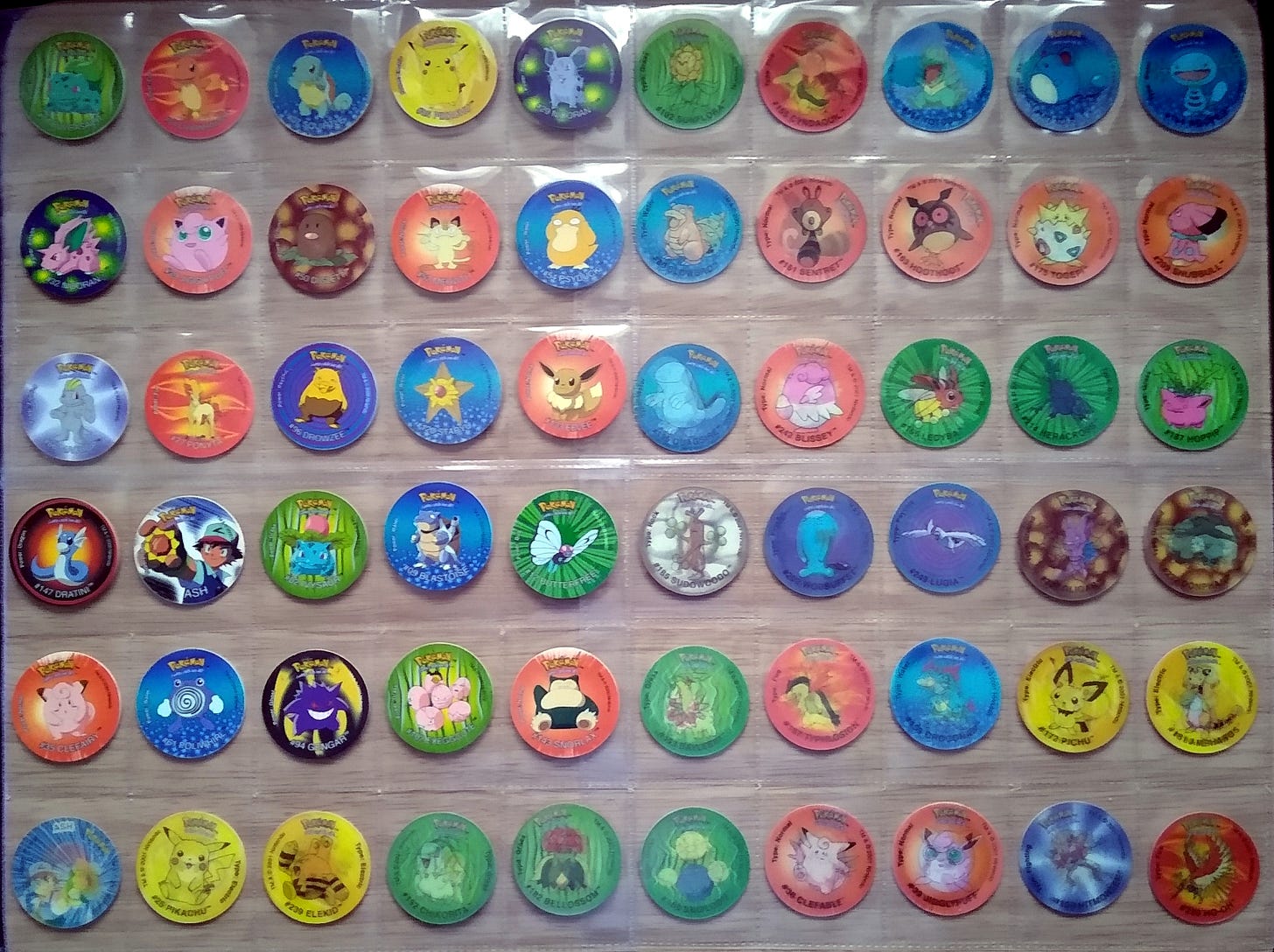 Two complete sets of Pokémon Tazo's, released in the United Kingdom