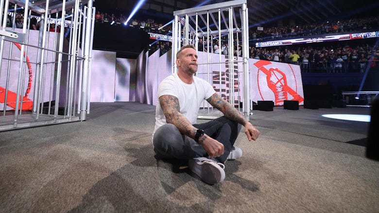 CM Punk sits on the entry ramp