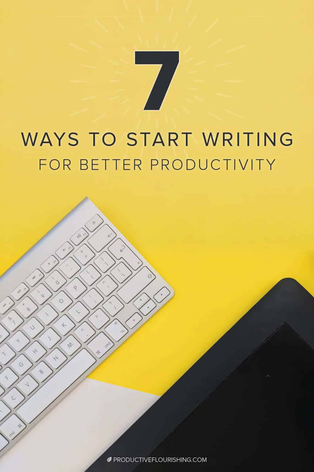 The act of writing is inherently mindful, bringing small business owners into a state of awareness. Even with the clearest of goals and intentions, entrepreneurs can find that it’s all too easy to get distracted and end up accomplishing very little. Here are 7 ways you can start writing to improve your business productivity. #businessproductivity #smallbusinessowner #productiveflourishing