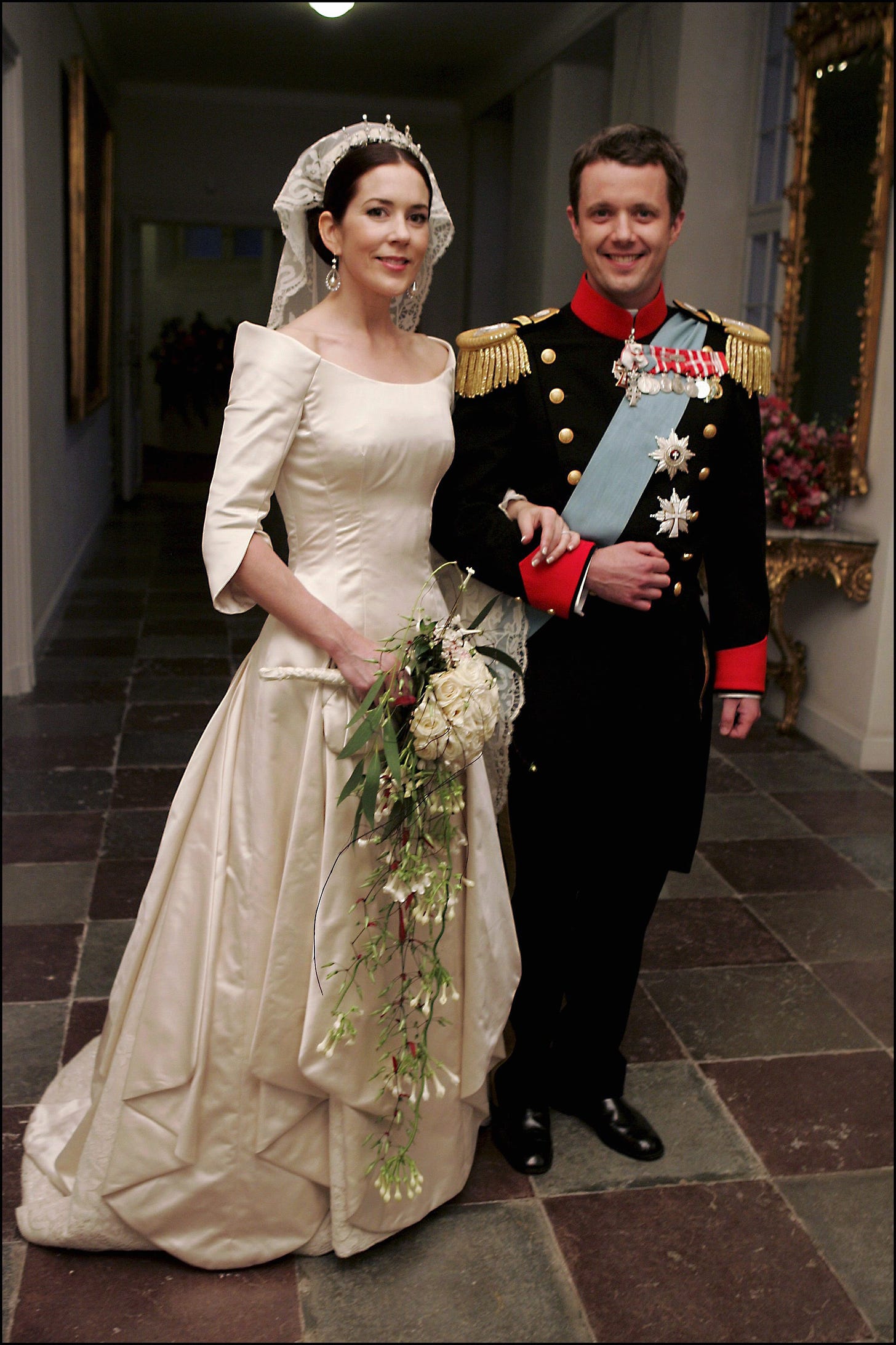 danish royals frederik and mary on their wedding day