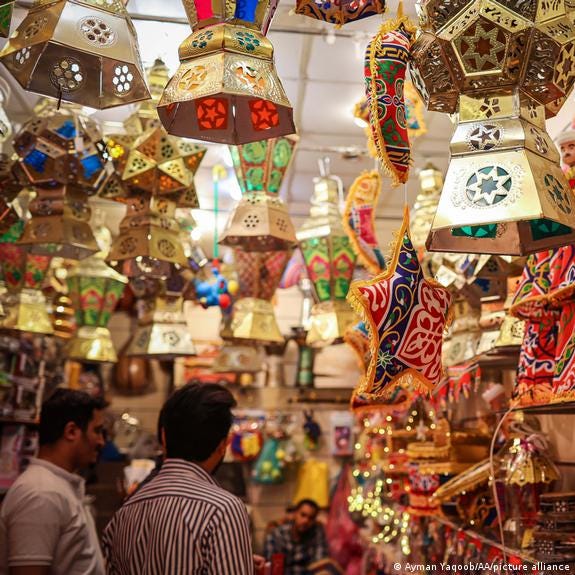  A view of Ramadan ornaments for the oncoming holy month of Ramadan in Jeddah, Saudi Arabia.