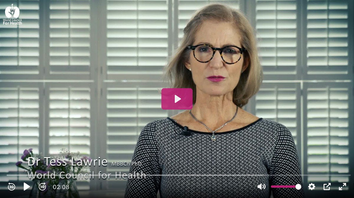 Dr. Tess Lawrie: World Council for Health Needs Your Support