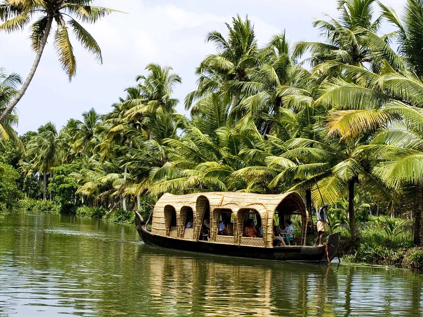 Catch a drift: floating along the backwaters is a quintessential Keralan experience Catch a drift: floating along the backwaters is a quintessential Keralan experience