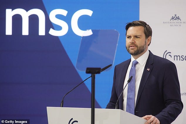 Vice President J.D. Vance took European leaders to task in their own back yard with an fiery speech at the Munich Security Conference on Friday afternoon