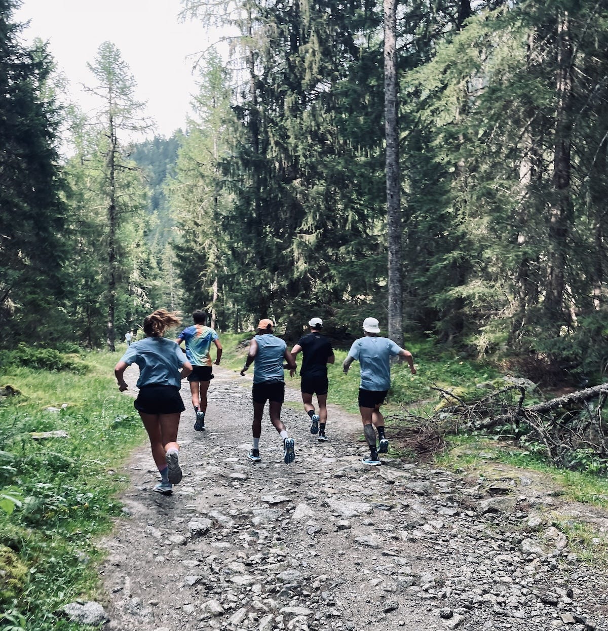 5 runners on the trails