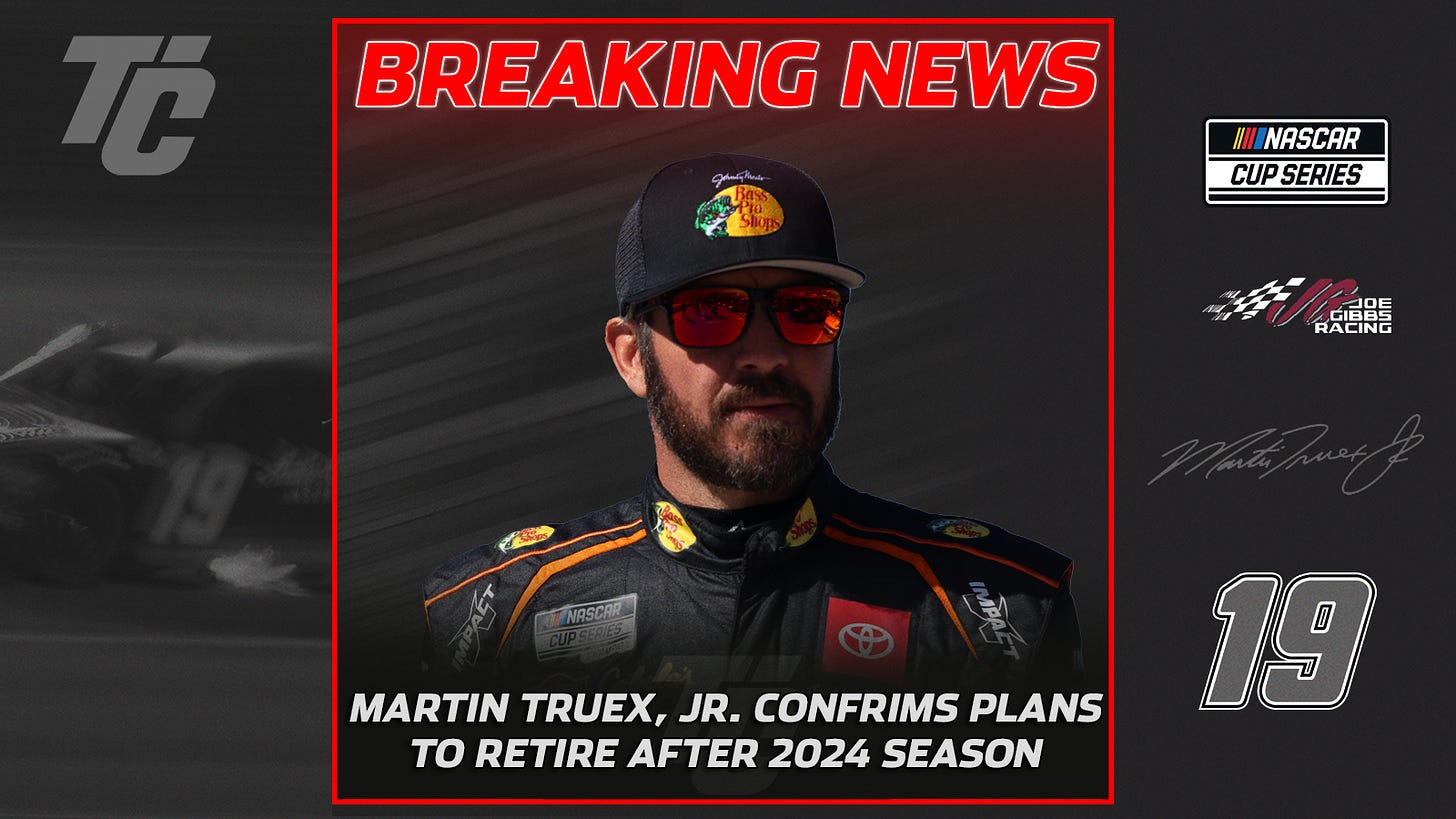 Martin Truex Jr Joe Gibbs Racing Retirement NASCAR Cup Series