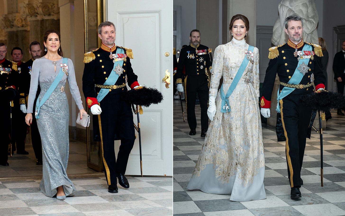 Frederik and Mary at New Year's galas