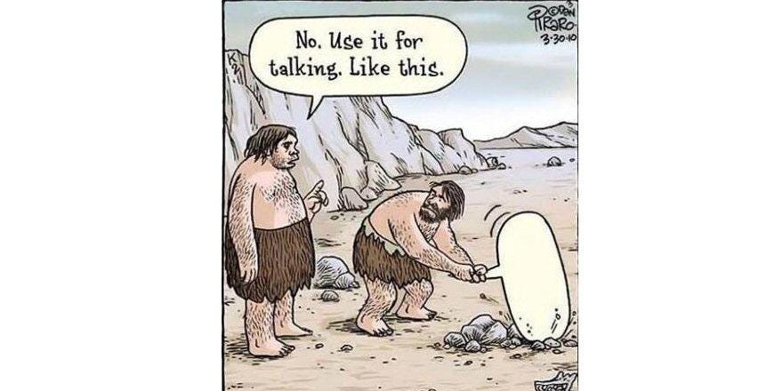 Patrick Denny on X: "@Casserly_Rock “@pickover: This is stone-age humor.  (Dan Piraro) http://t.co/EgvU52XKE2”" / X