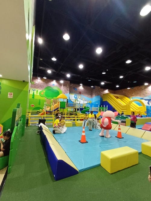 Children participating in the games at Kidzooona Robinsons Galleria