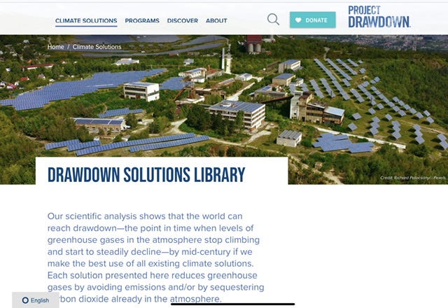 Project Drawdown climate solutions library