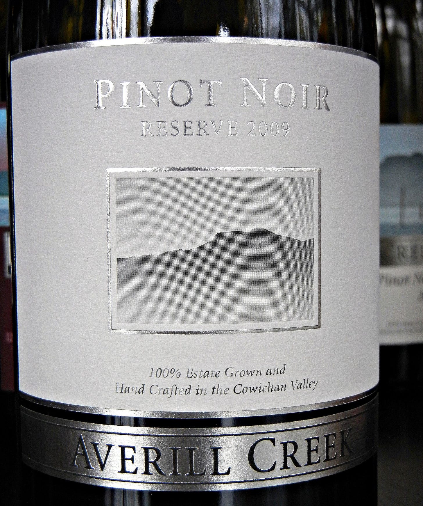 Averill Creek Pinot Noir Reserve 2009 Label - BC Pinot Noir Tasting Review 24