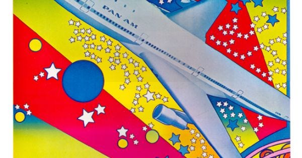 From Peter Max Pan-Am Airways Poster