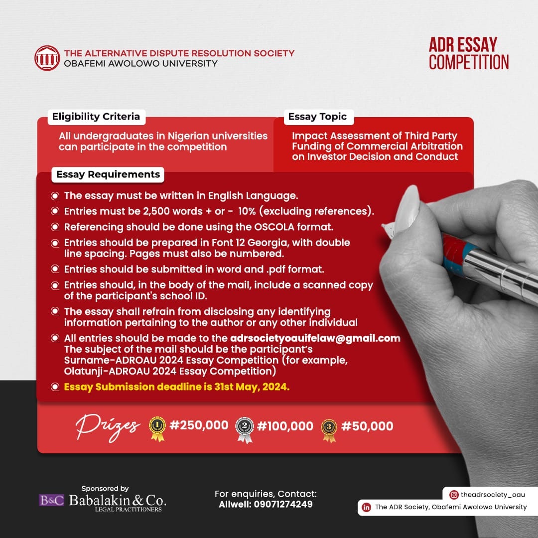 essay competitions in nigeria