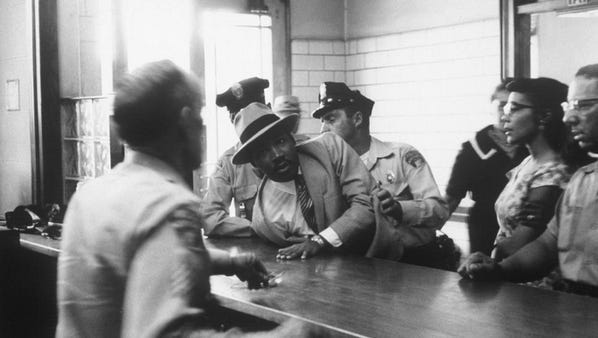 History: MLK arrested in sit-in