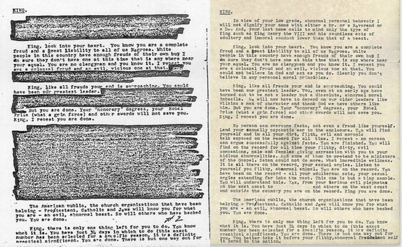 COINTELPRO Letter To Martin Luther King