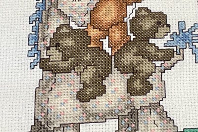 Birth Sampler: middle left detail