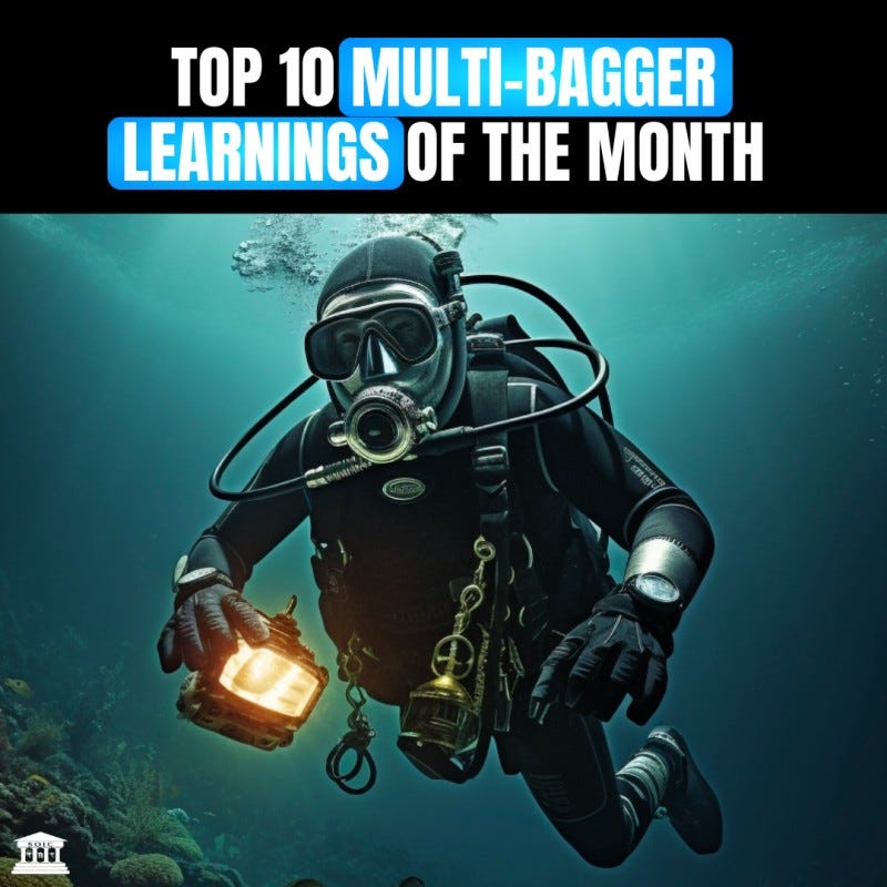 Top 10 Multibagger Learnings of the Month!
