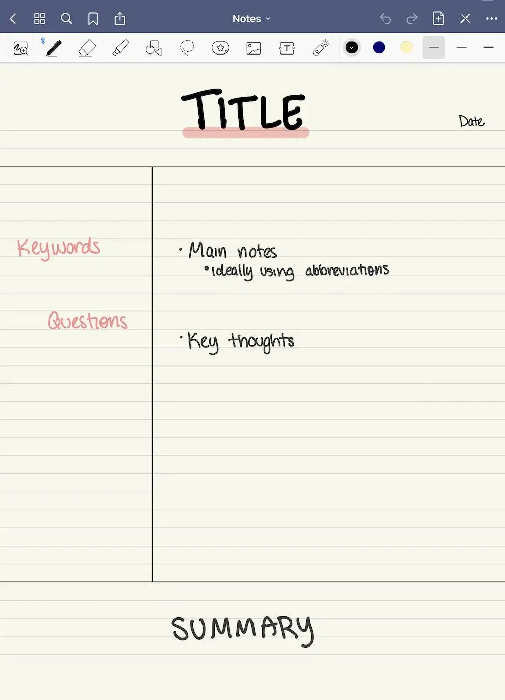 Cornell Note Taking — The Best Way To Take Notes Explained | GoodNotes Blog