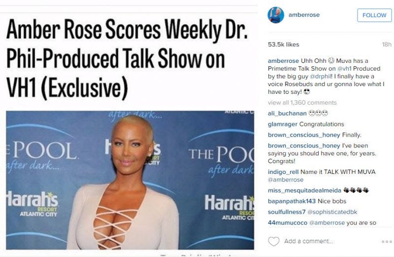 amber rose talk show announcedamber rose talk show announced