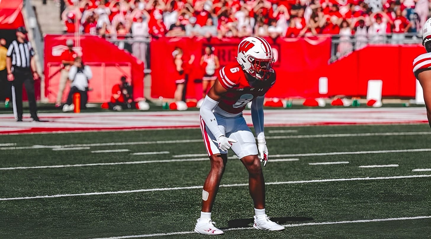 Wisconsin Badgers cornerback Xavier Lucas