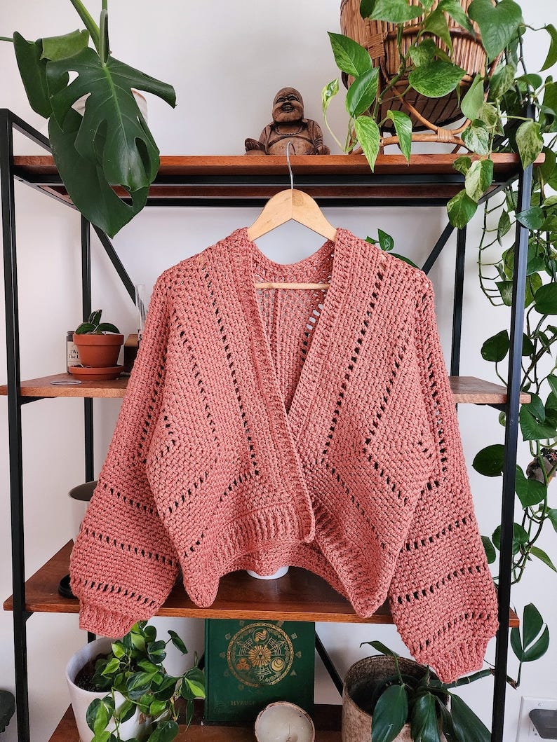 Crochet Cardigan PATTERN // Homeward Bound // Cozy Oversized Textured Open Cardigan Crochet Pattern for ANY SIZE image 5