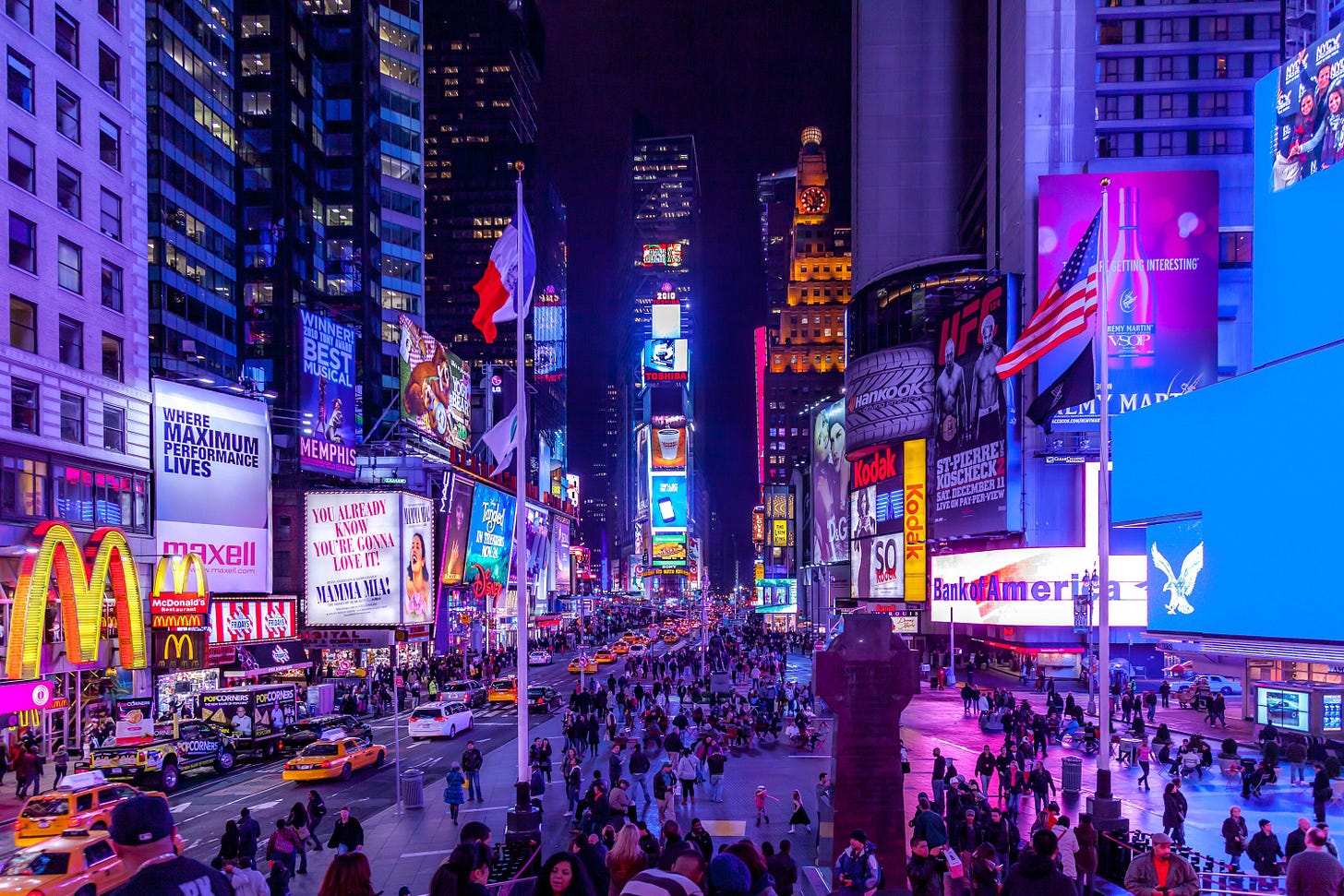 Times Square Night Photo With Neon Lights - Etsy