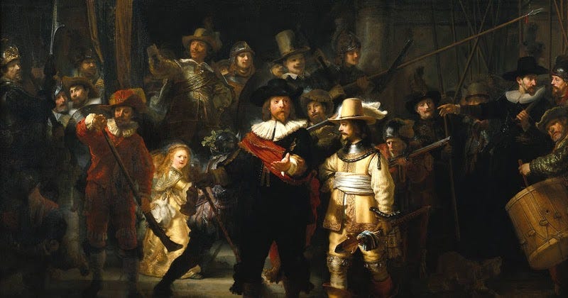 Frans Hals and Rembrandt: group portraits