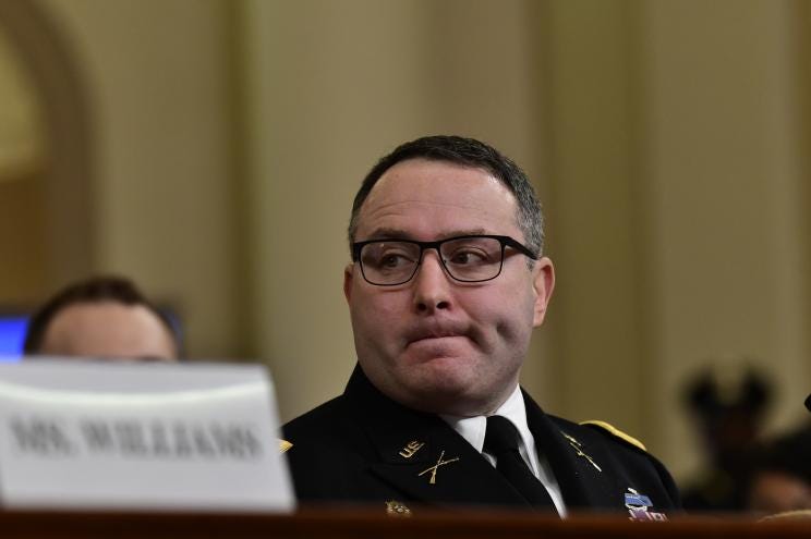 Lt. Col. Alexander Vindman at the hearing.