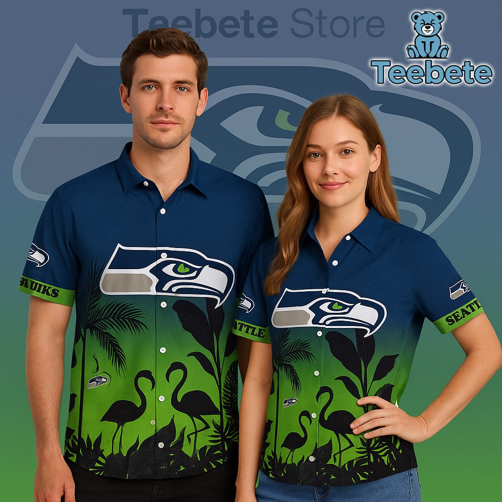Seattle Seahawks Flamingo Hawaiian Shirt