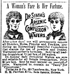 An advert for arsenic complexion wafers An advert for arsenic complexion wafers