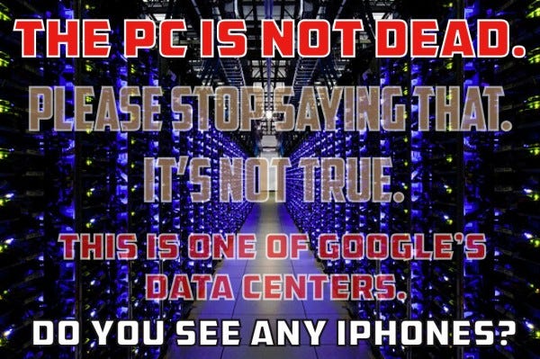 pc is not dead and no iphones 2015