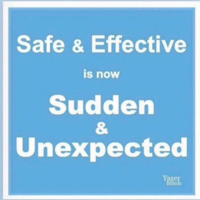 May be an image of text that says "Safe & Effective is now Sudden & Unexpected Yager Bomb"