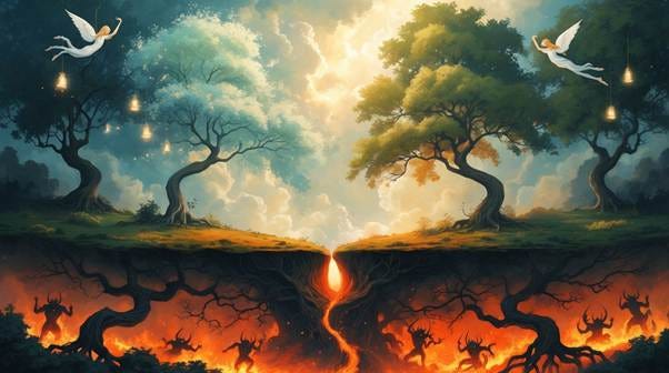 A tree with fire and ground

AI-generated content may be incorrect.