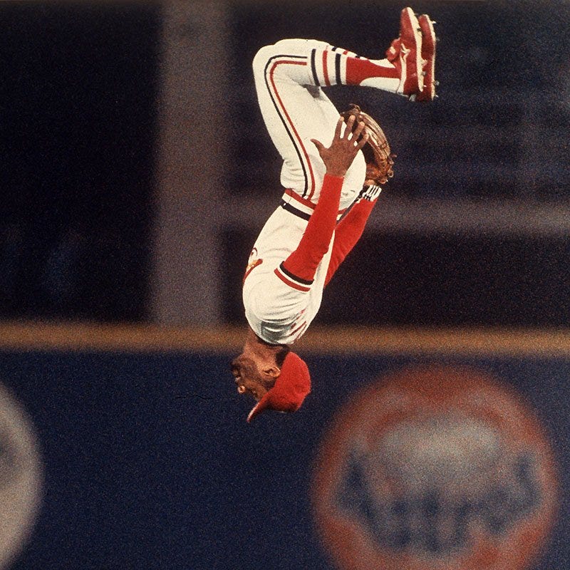 MLB on X: "Defensive wizard Ozzie Smith does his famous backflip as he  rushes the field for Game 3 of the 1985 World Series. #BlackHistoryMonth  https://t.co/AhvOf6F0ZR" / X