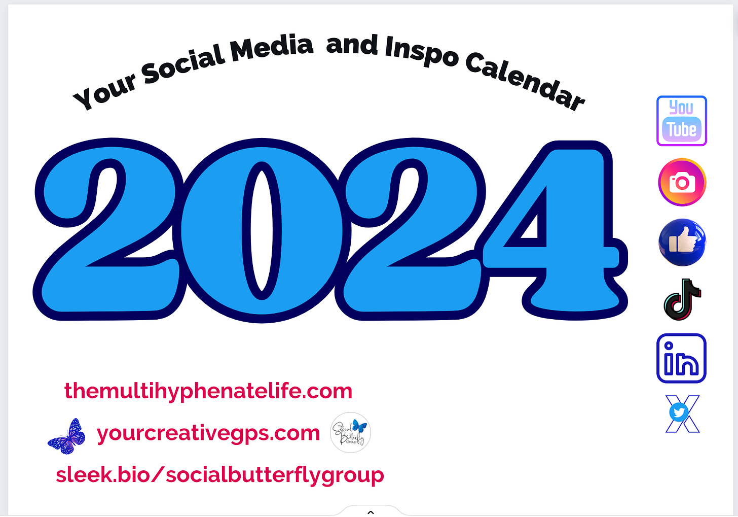 social media planner and calendar with done for you captions and post ideas