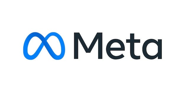 Logo Meta metaverse isolé sur blanc Nouveau logo facebook | Vecteur Premium