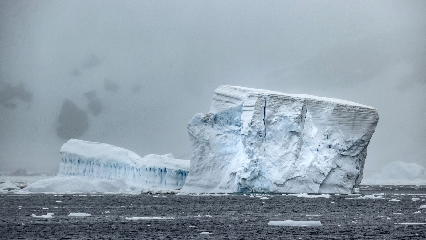 Glaciers in Antarctica on February 7, 2022. A new study suggests even if the world meets its climate targets it may not be enough to save the planet's ice sheets.