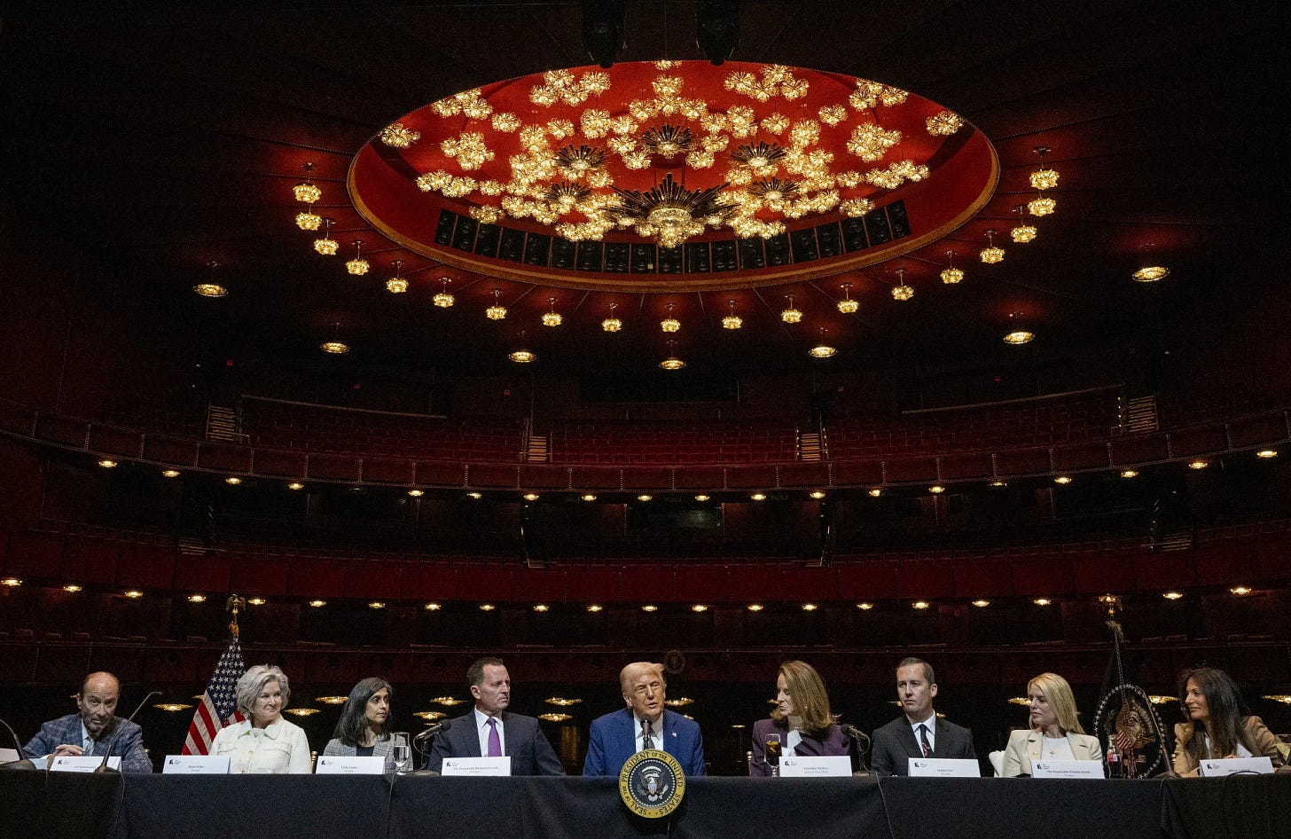 Trump Visits Kennedy Center as New Chairman, Pledges to Fix It Up -  Bloomberg