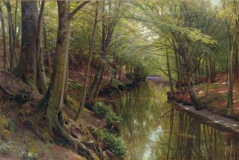 File:Monsted, Peder Mork - A Woodland Stream - 1923.jpg