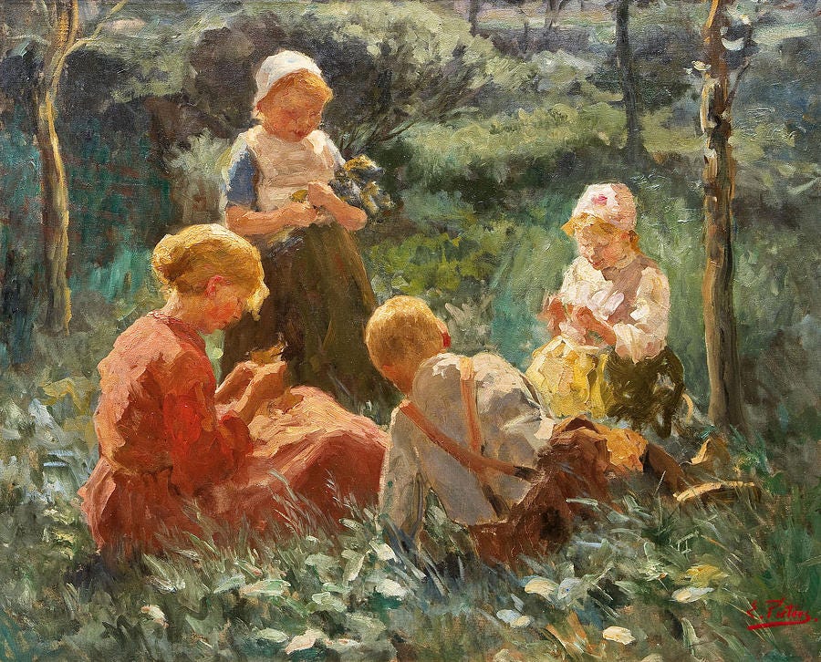 Children playing in the countryside Painting by Evert Pieters - Fine Art  America